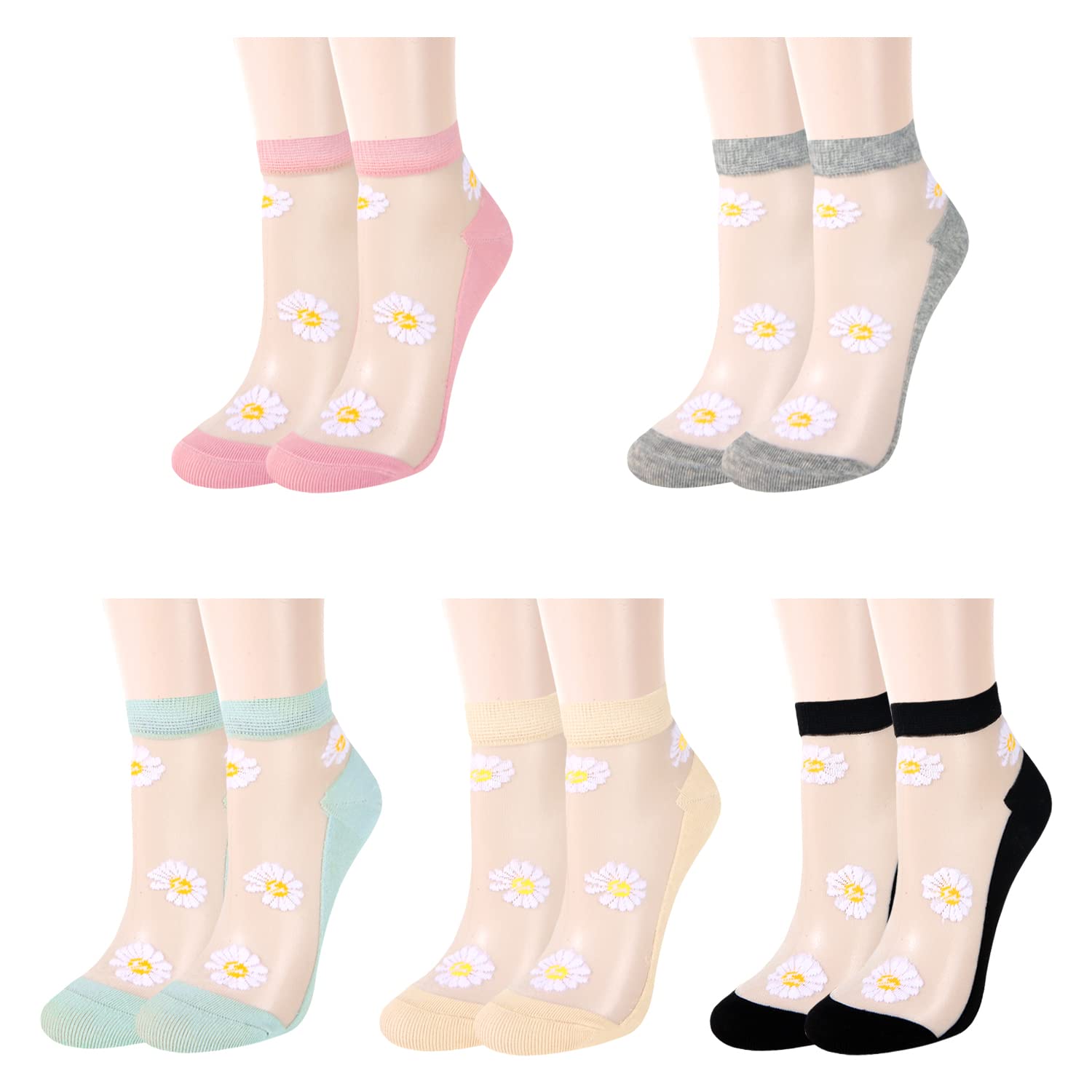 Benefeet Sheer Ankle Socks for Women - Thin Lace Nylon Summer Socks for Casual Wear
