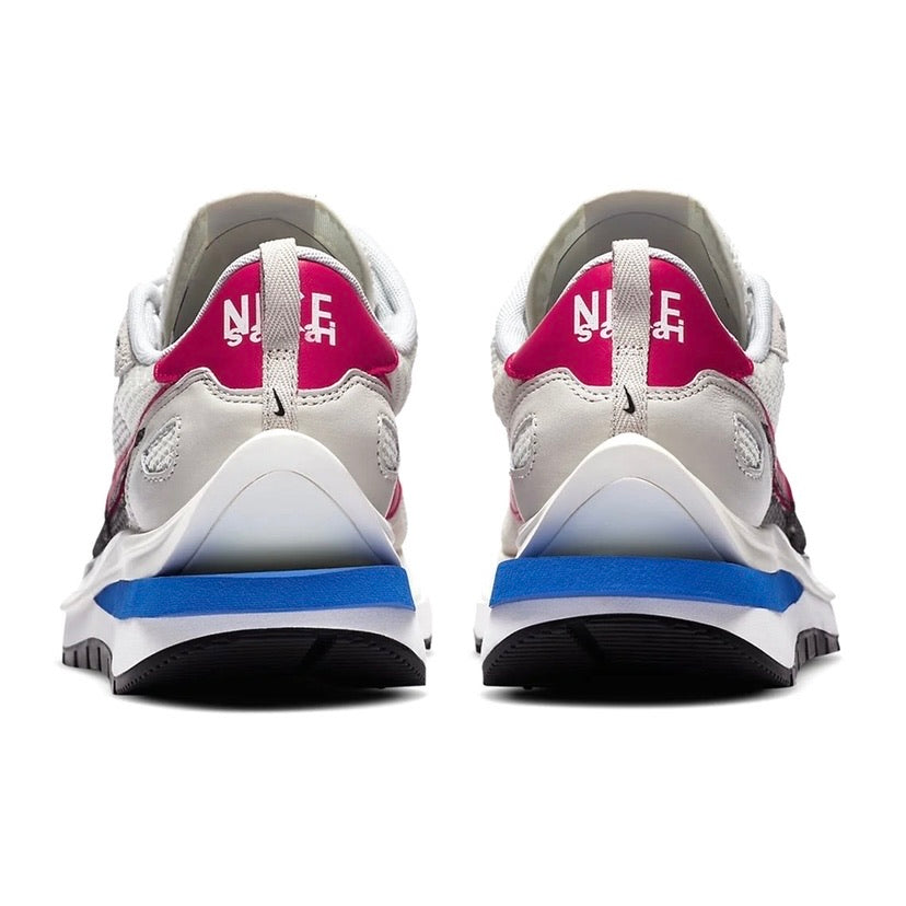 Sacai x Nike Vaporwaffle Sneakers - Sail/Fuchsia/Lightbone/Game Royal Colorway - Running, Training & Streetwear Fashion Shoes