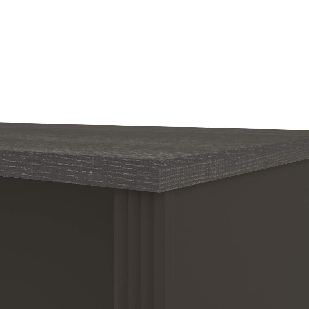 Bestar Prestige + 72W Narrow Desk Shell in Bark Grey & Slate - Modern Home Office Desk for Small Spaces, Perfect for Remote Work & Study