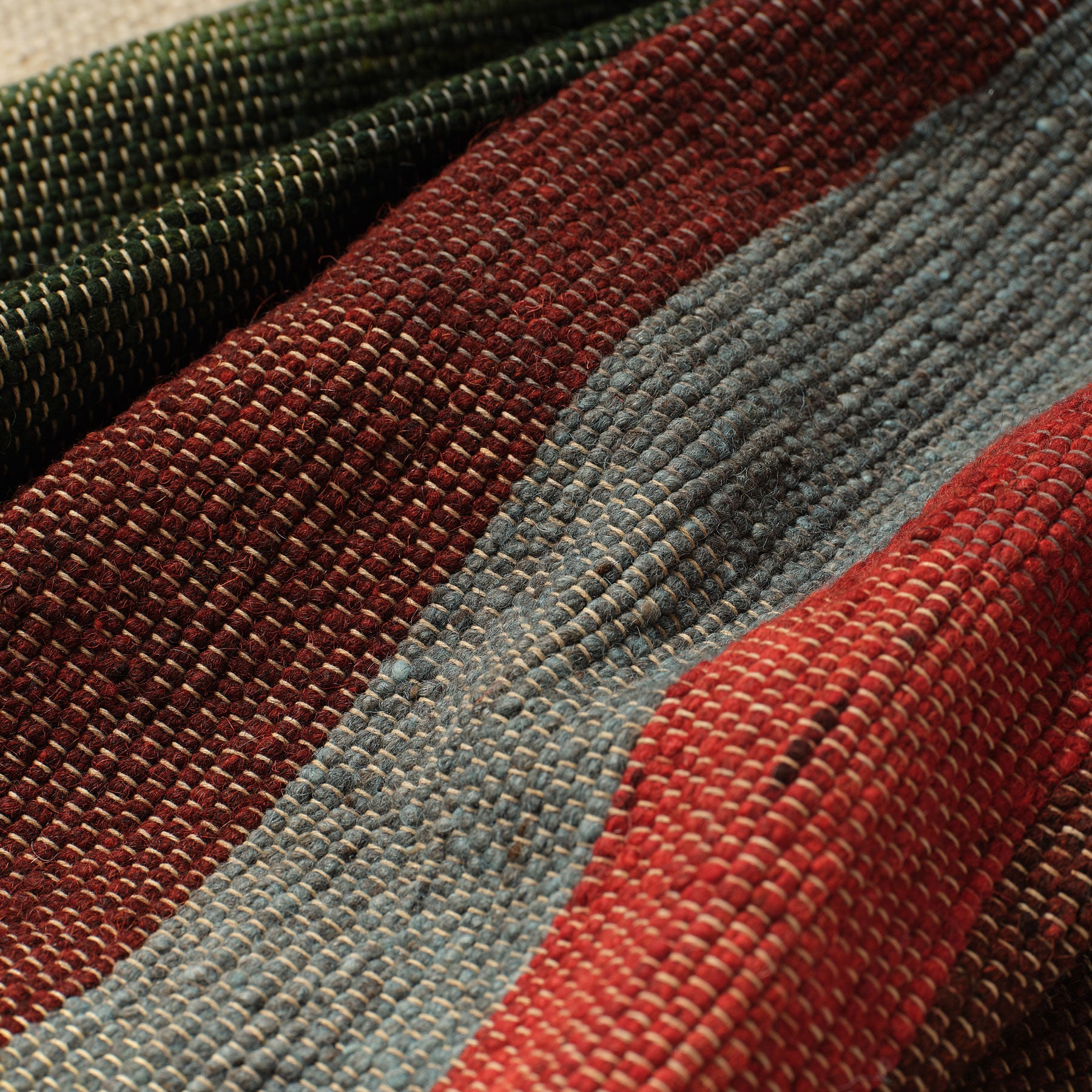 Handmade Wool Remnant Woven Rug - 22