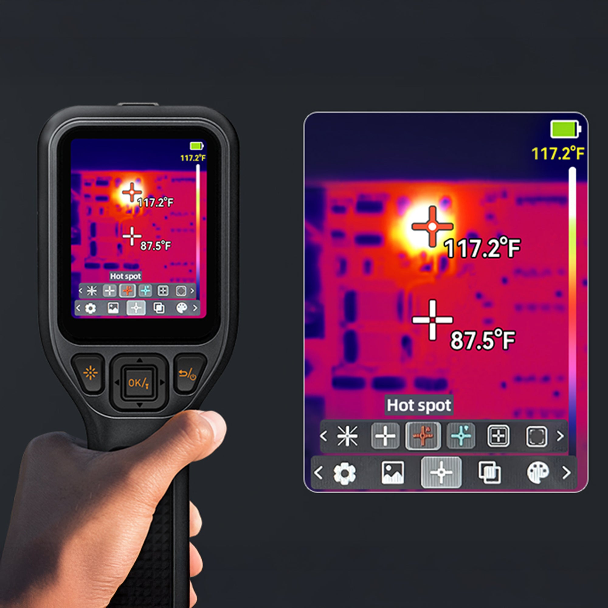 TTM120/TTM260 Professional Thermal Imaging Camera for Home Inspection, Electrical Maintenance & HVAC - High Resolution Infrared Thermography Device for Industrial & DIY Use