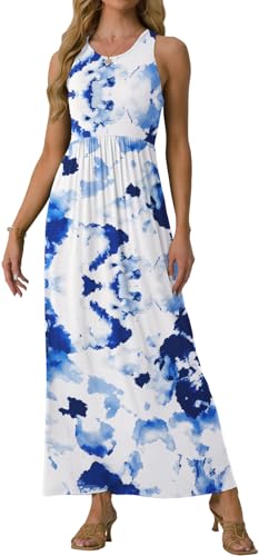Floral White Ink Blue