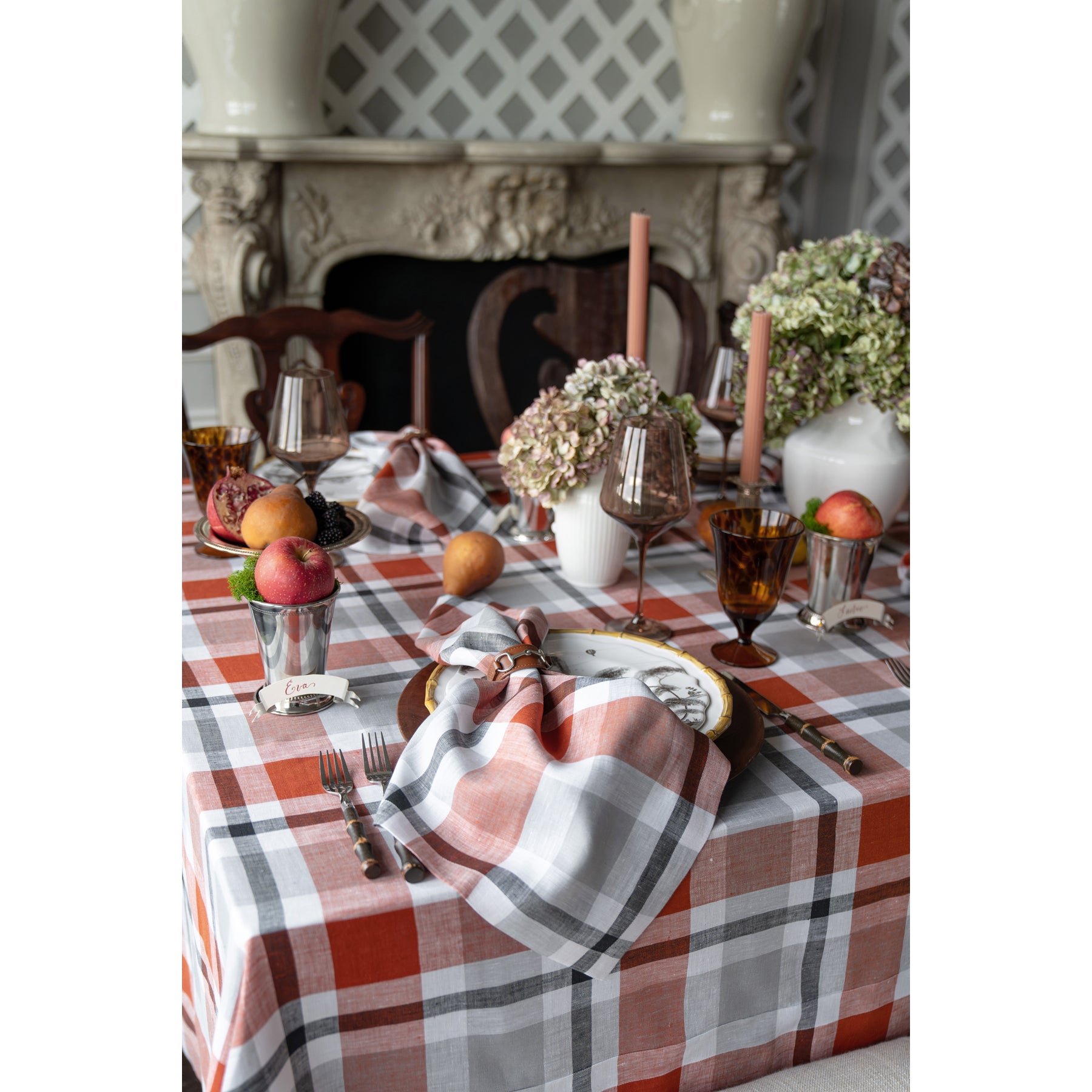 Buffalo Check Napkins Set of 4 - Fall Plaid Table Linens for Thanksgiving Dinner & Autumn Home Decor