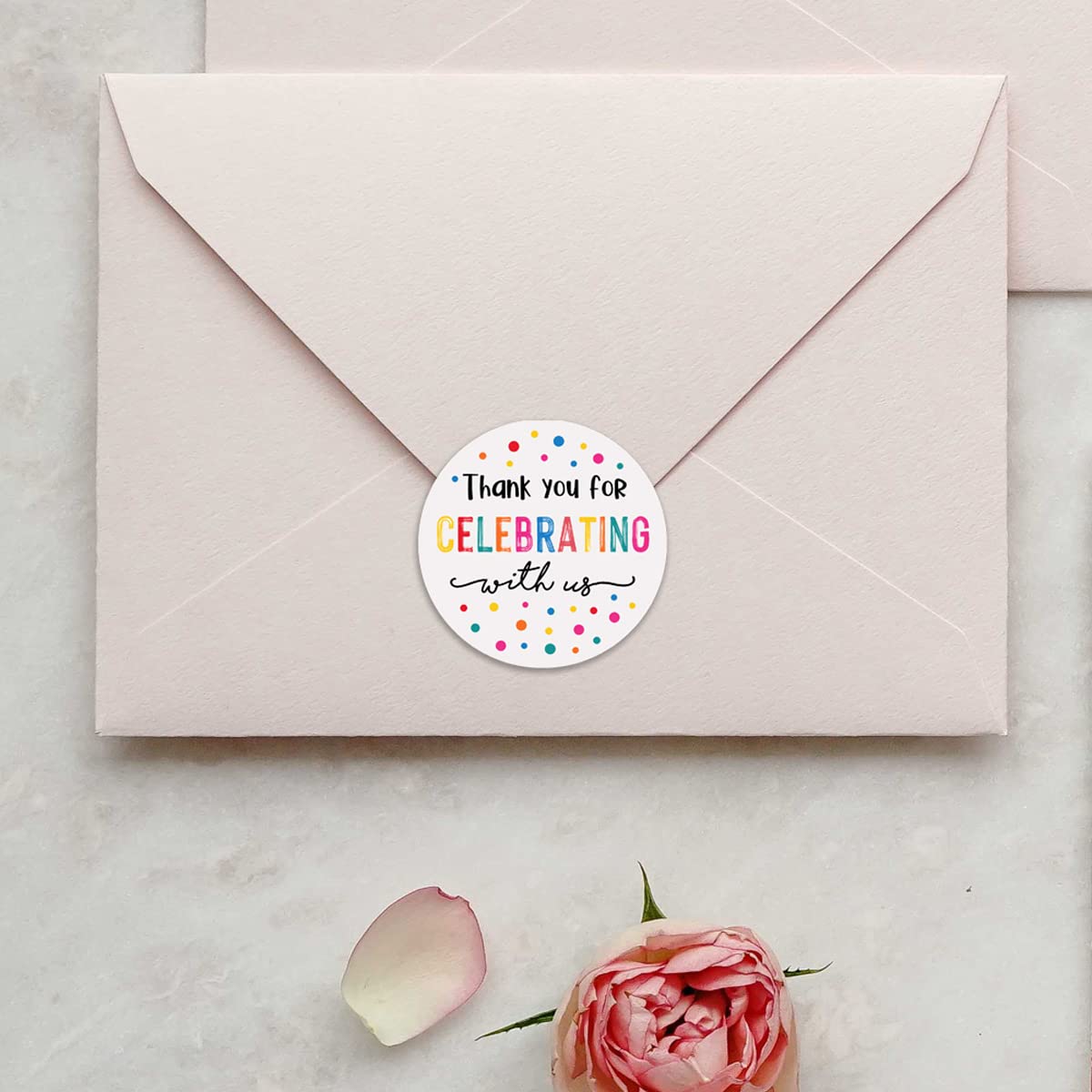 120x Thank You Stickers for Wedding, Baby Shower & Birthday Party Favors - Elegant Celebration Labels for Invitations, Gifts & Decorations - Perfect for DIY Events, Bridal Showers & Special Occasions