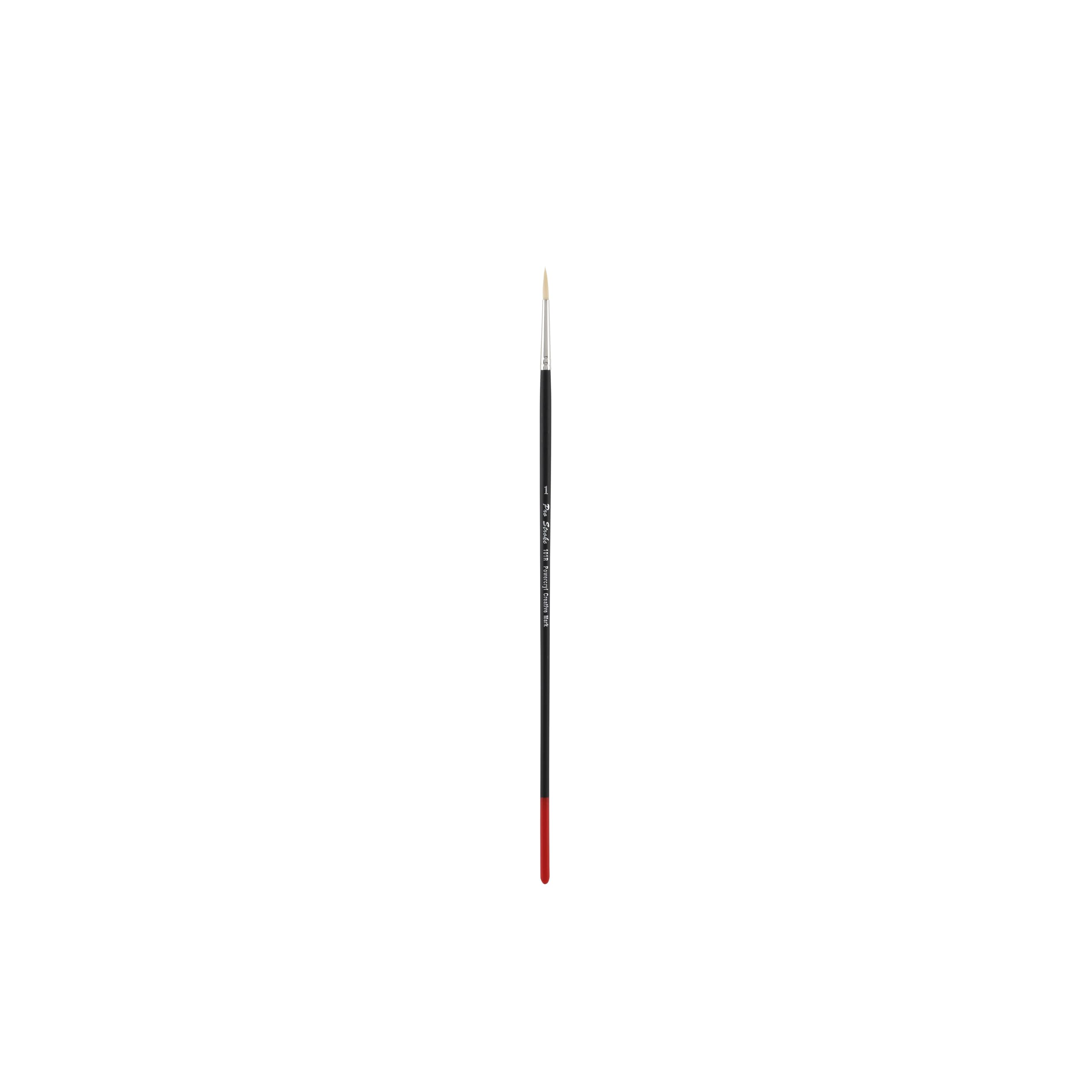 Creative Mark Powercryl Ultimate Acrylic Paint Brushes - Round #1 Synthetic Hair Artist Brushes (3 Diameters) for Heavy Acrylics & Water-Soluble Oils | Fine Detail Control | Perfect for Canvas Painting, Miniature Art & Professional Studio Work