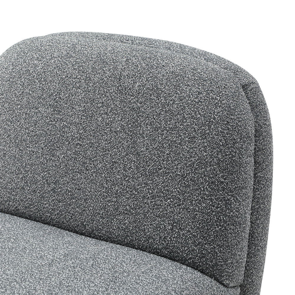 LEXTER Swivel Lounge Chair - Dark Grey Modern Recliner for Living Room, Office & Relaxation - 360 Degree Rotation Comfortable Seat