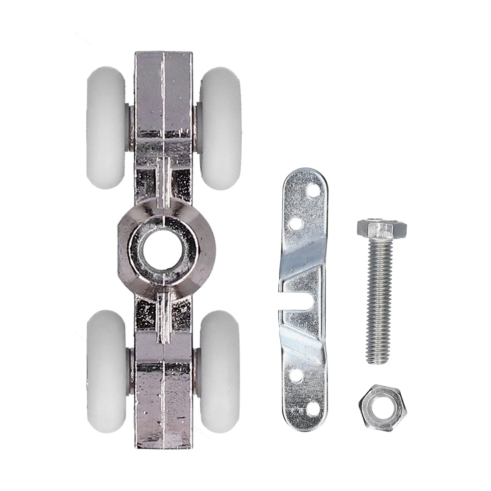 Premium Shower Door Rollers Replacement - 2.7x1.0in Sliding Glass Door Pulley Wheels for Bathroom Suspension System - Durable Shower Door Accessories for Smooth & Quiet Operation - Perfect for Home Renovation & Bathroom Upgrades