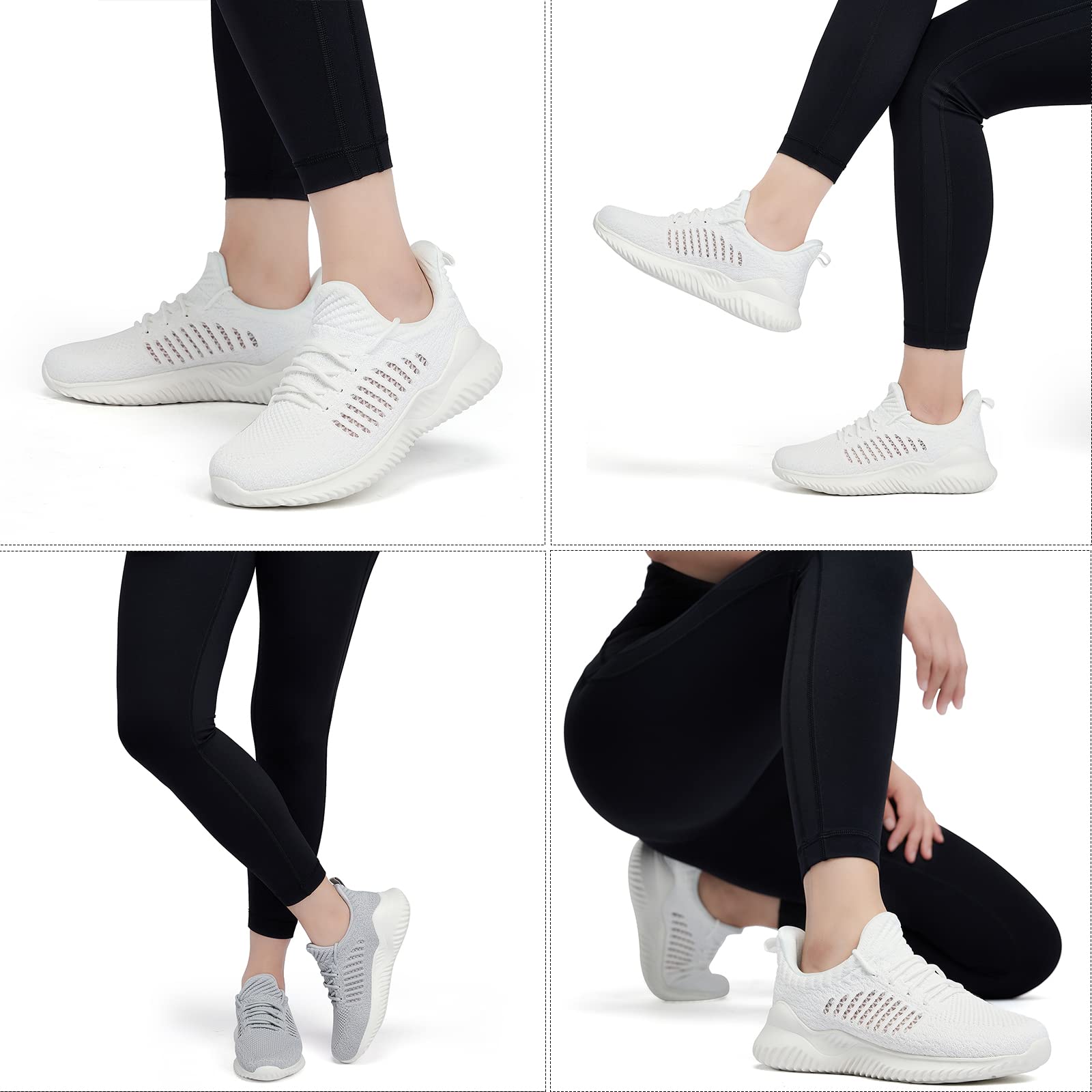 Akk Women's Slip-On Walking Shoes - Lightweight Memory Foam Running Sneakers for Tennis, Gym, Workout | Indoor & Outdoor Comfort for Walking, Jogging, Travel & Casual Wear