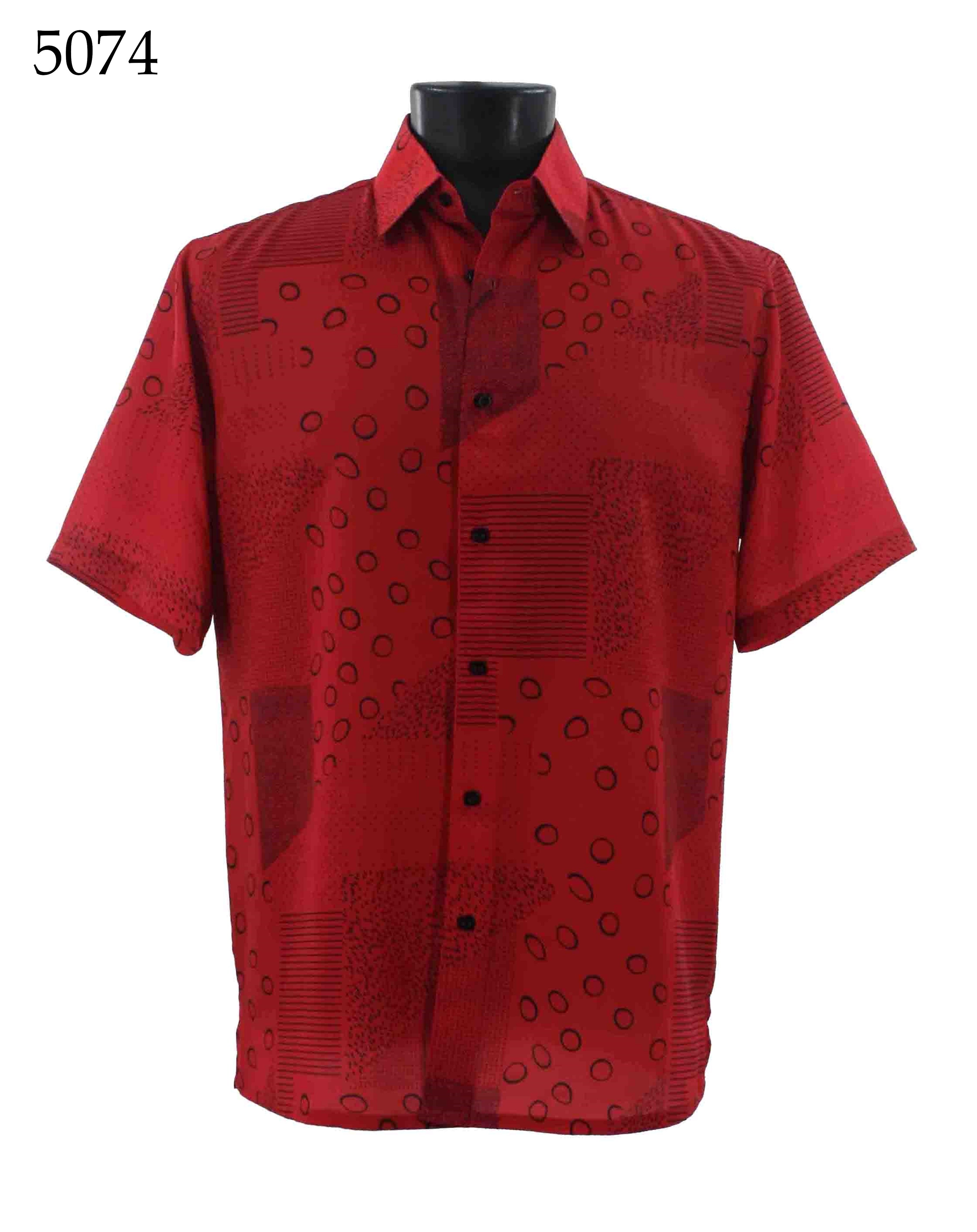 Bassiri Men's Short Sleeve Casual Shirt 5074 - Comfortable Breathable Summer T-Shirt for Outdoor Activities & Daily Wear