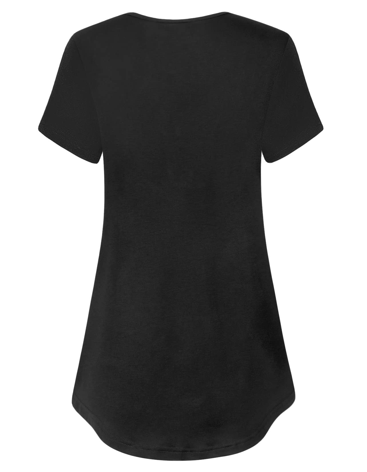MOQIVGI Women's Short Sleeve V-Neck Tops - Trendy Casual Blouse for Summer, Work, Date & Everyday Wear