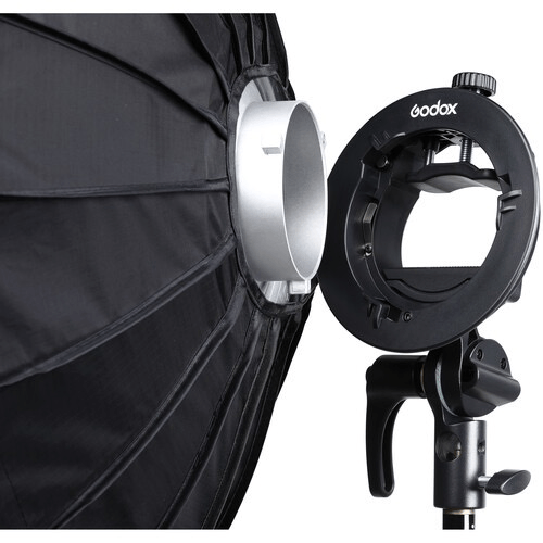 Godox S2 Speedlite Bracket with Softbox, Grid & Carrying Bag Kit (31.5x31.5