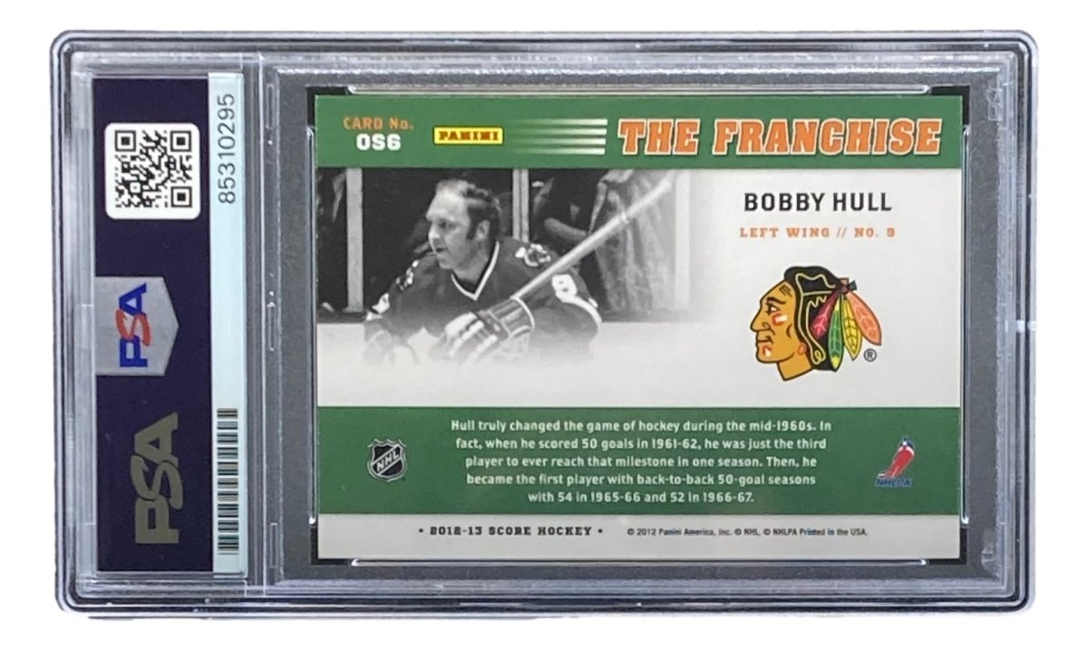 Bobby Hull Autographed 2012 Score #OS6 Chicago Blackhawks Hockey Trading Card - PSA Certified - Collectible Memorabilia for Sports Fans & NHL Enthusiasts