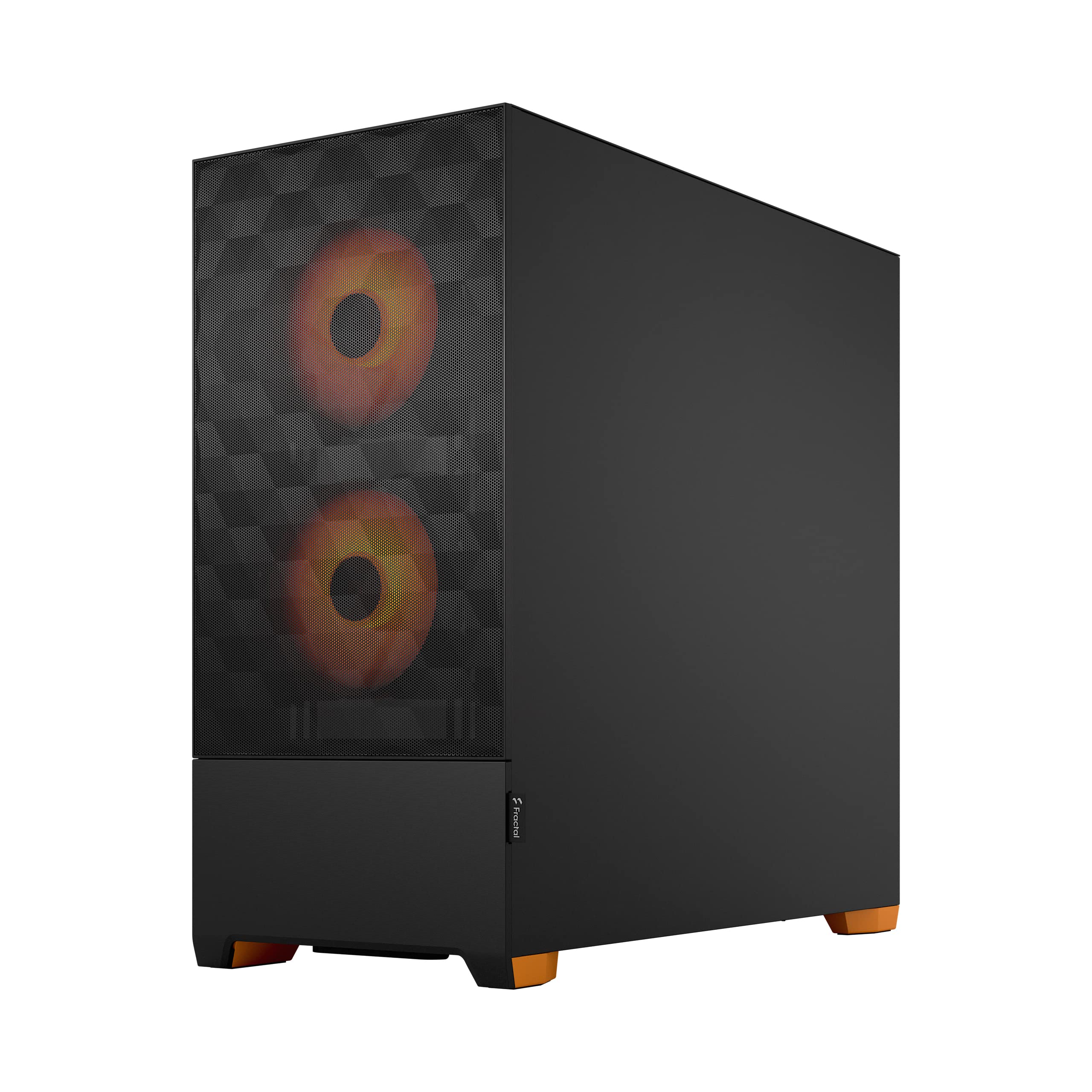 Fractal Design Pop Air RGB Mid Tower Case - Orange Core, Tempered Glass Side Panel, Clear Tint, High Airflow PC Gaming Case - Perfect for Gaming Rigs & Custom PC Builds