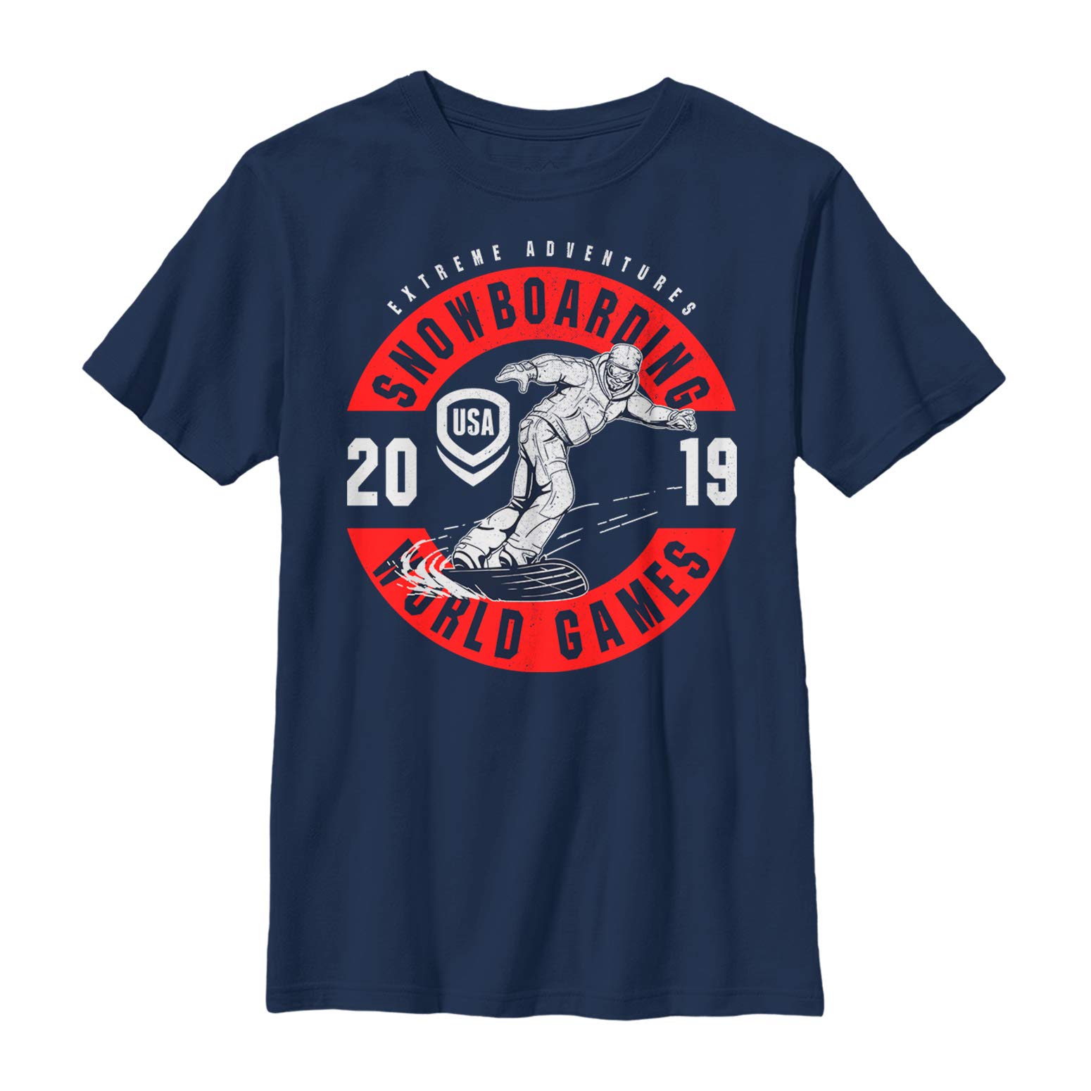 LOST GODS Boys Winter Snowboarding Graphic T-Shirt - Warm & Stylish for Snowboard Adventures & Casual Outings