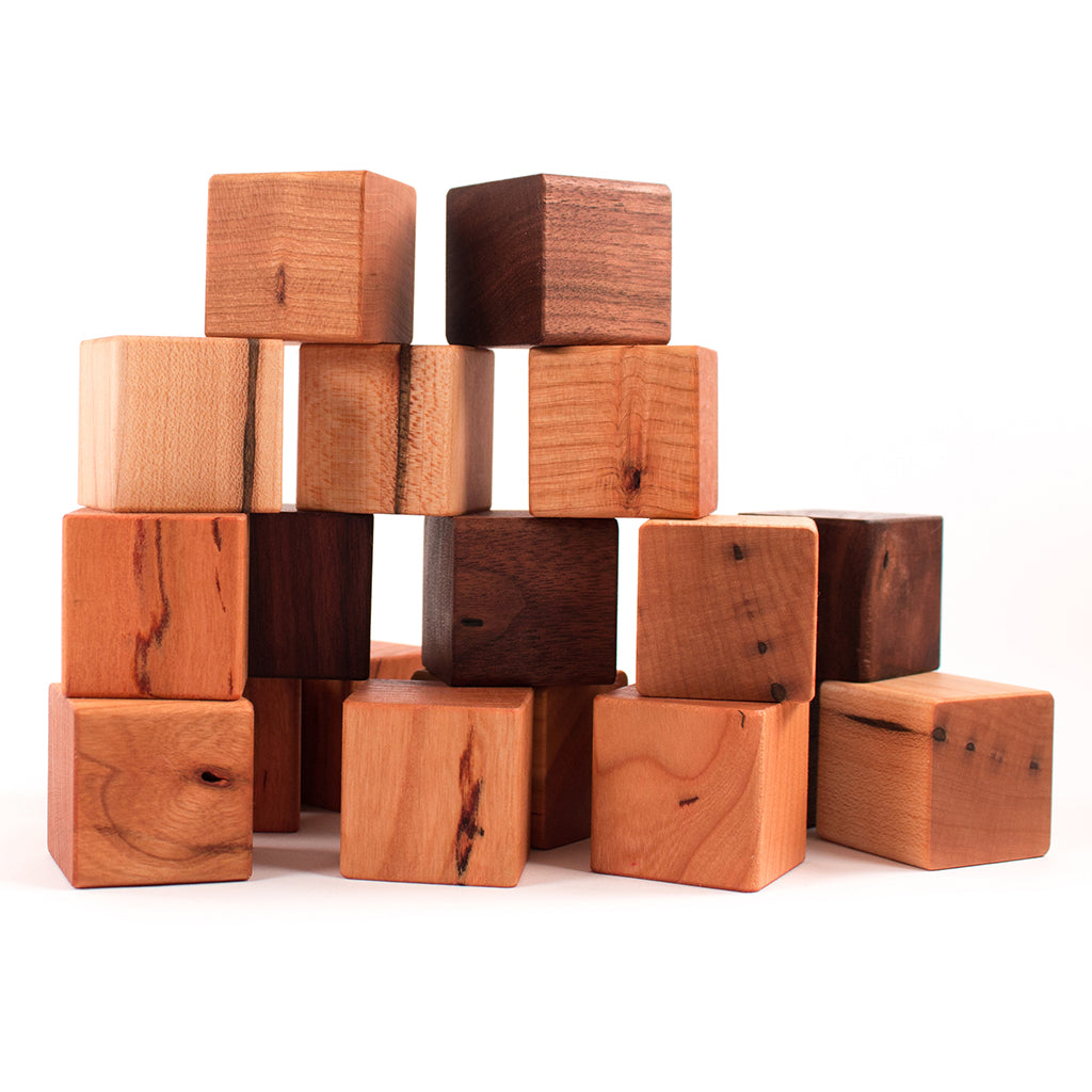 Imperfect Small Tri Color Blocks (12-Pack) - Perfect for DIY Crafts, Home Decor, and Kids' Educational Activities