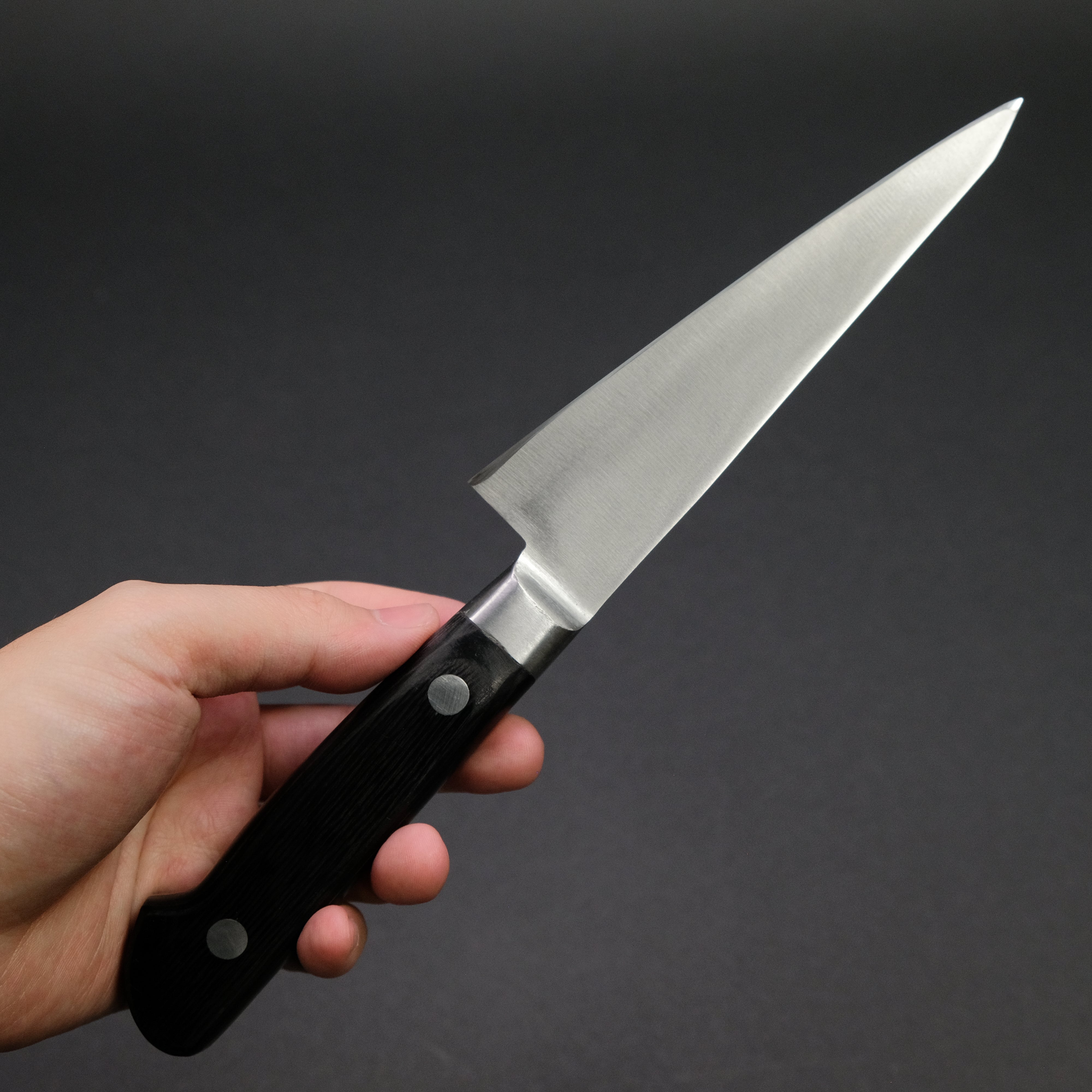 Premium Morihei Hisamoto Hagane Honesuki Kaku 135mm Japanese Boning Knife with Pakka Wood Handle - Perfect for Poultry, Meat Butchering & Professional Kitchen Use