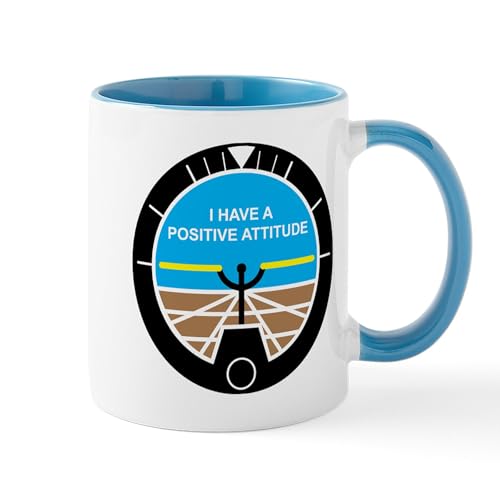 White/Blue Inside - I Have A Positive Attitude Mug