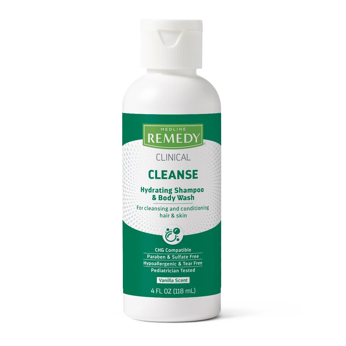 Medline Remedy Clinical Hydrating Shampoo & Body Wash - Moisturizing & Gentle Cleanser for Dry Skin & Hair (Various Sizes) | Ideal for Hospitals, Nursing Homes & Home Care Use