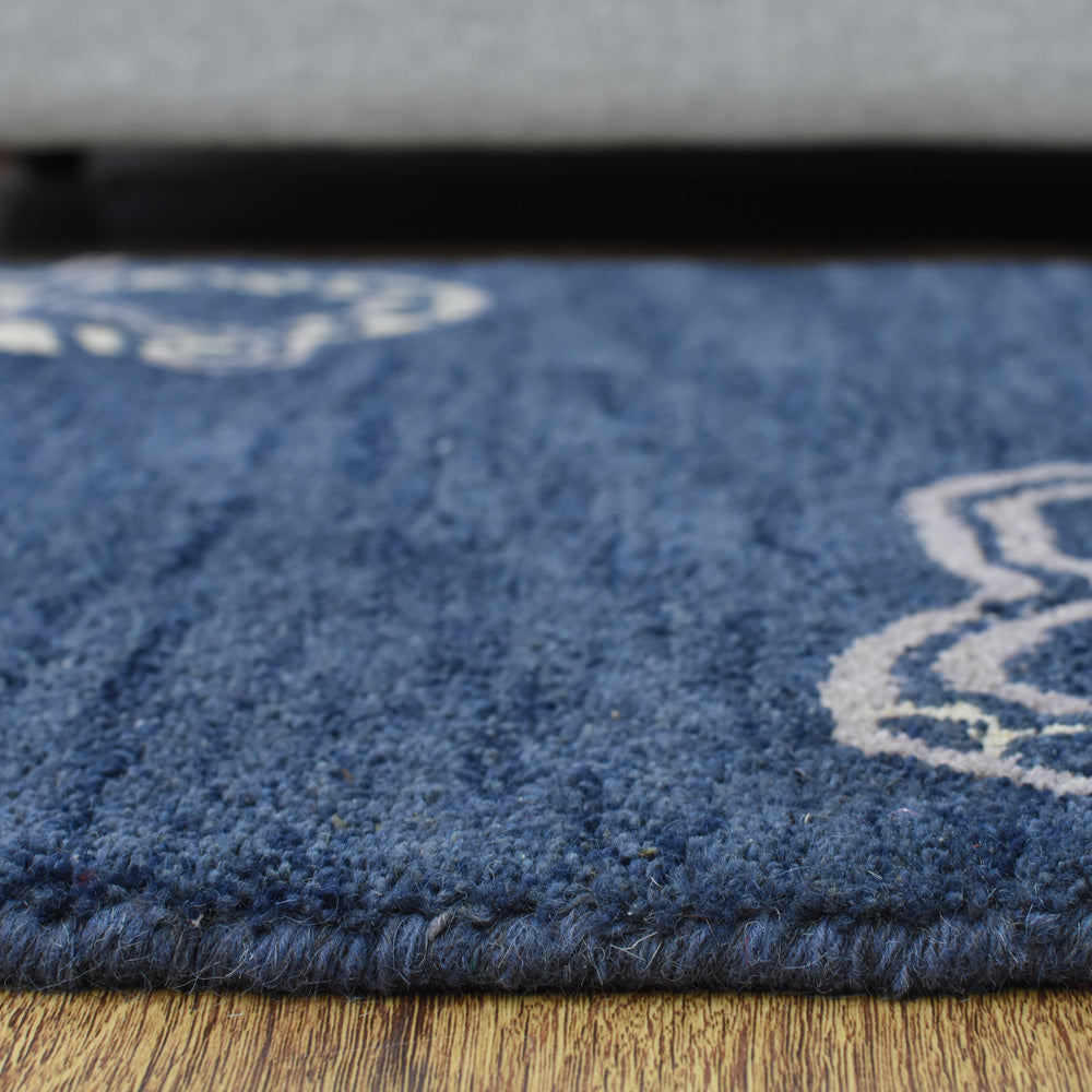 Stylish Hand Tufted Area Rug - Soft Modern Boho Chic Home Decor for Living Room, Bedroom, Nursery | Non-Slip Eco-Friendly Floor Carpet
