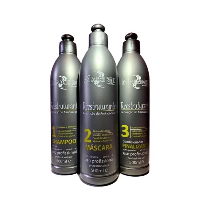 **Mairibel Amino Acids Hair Treatment Kit - 3x500ml for Damaged Hair Repair, Hydration & Revitalization | Salon-Quality Restructuring for Dry, Brittle Hair at Home**