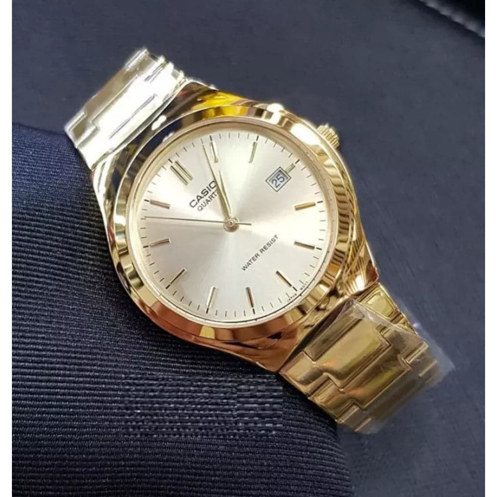 CASIO Analog MMTP 1170N 9ARDF Gold Stainless Steel Unisex Watch - Water Resistant, Classic Design for Men & Women - Perfect for Business, Casual Wear & Everyday Use