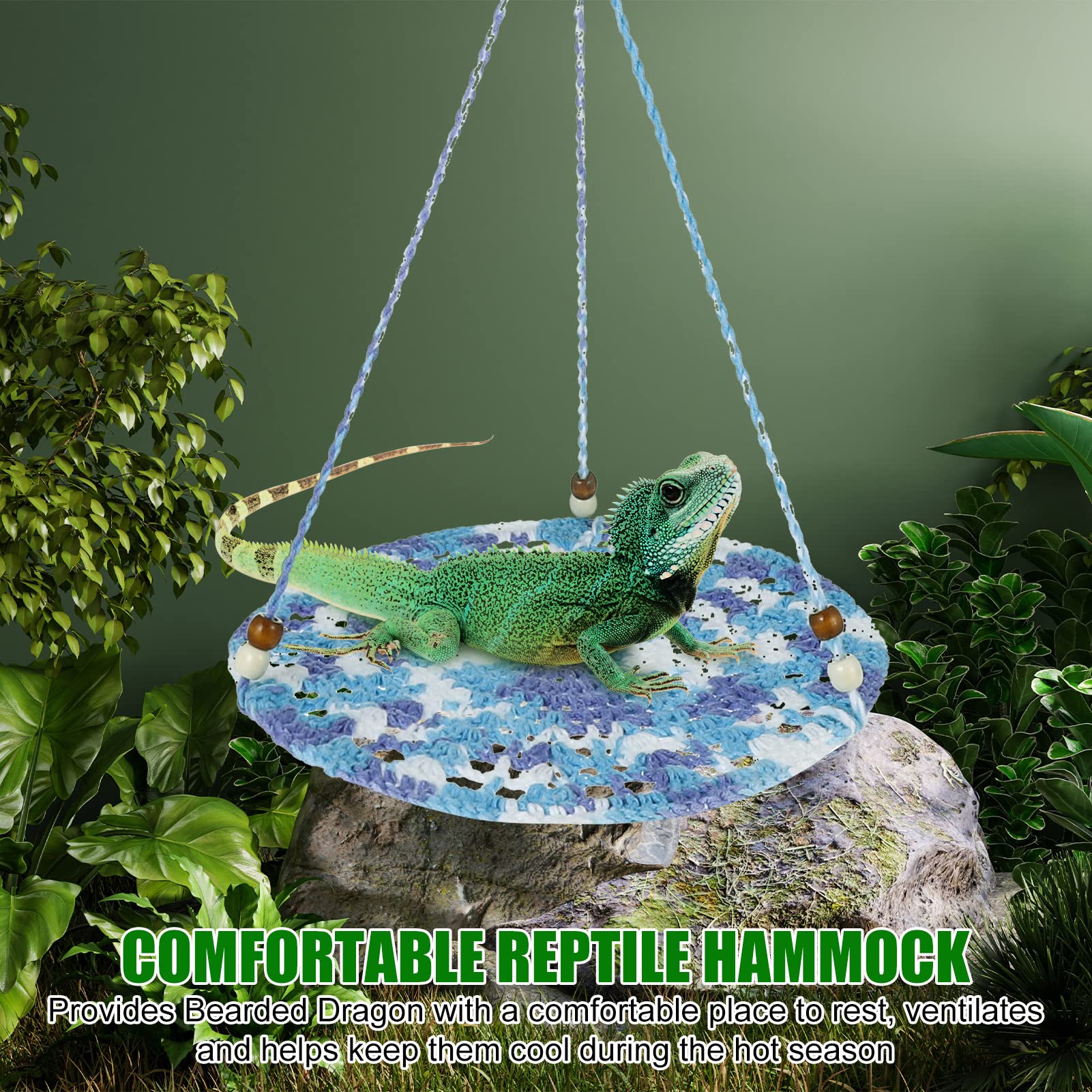 Premium Bearded Dragon Habitat Accessories - Basking Platform, Tank Decor for Leopard Gecko, Chameleon, Birds & Small Pets | Ideal for Reptile Enclosures & Terrarium Setup