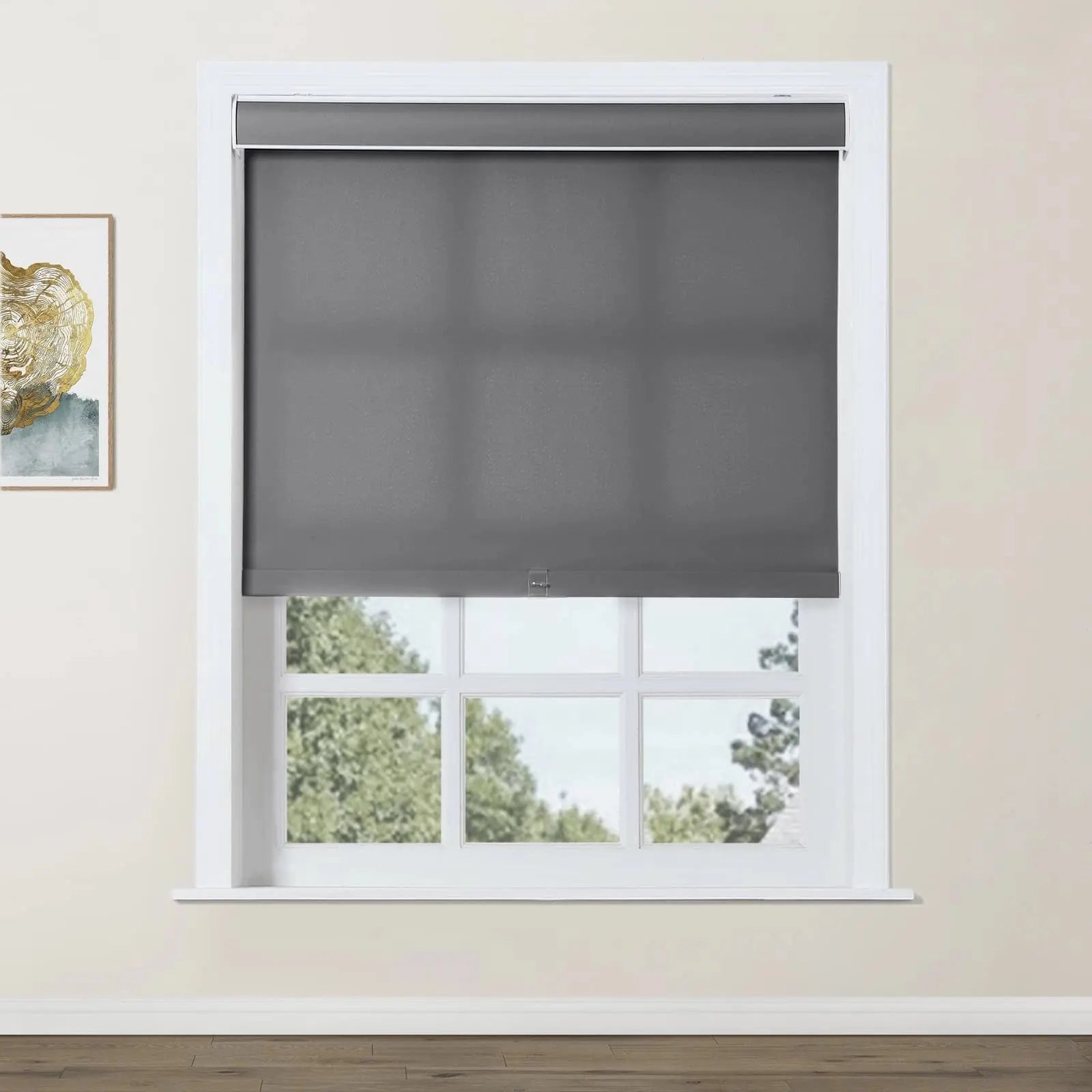 Alvin Basic Room Darkening Cordless Roller Shades - Blackout Window Coverings for Bedroom & Nursery - Noise Reducing & Energy Efficient Home Decor