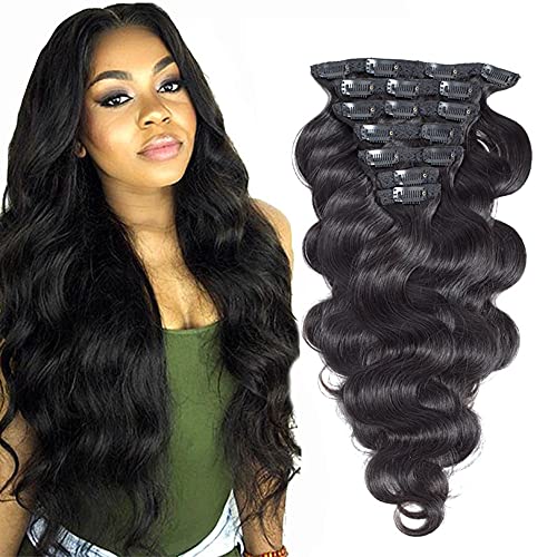 Brazilian Body Wave Clip-In Hair Extensions 12