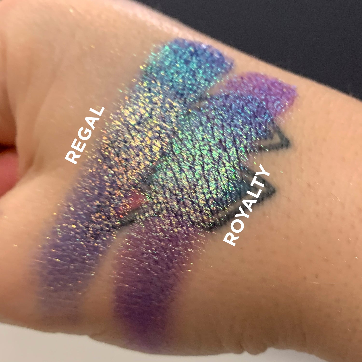 Regal Glitter Vibrant Multichrome Eyeshadow Palette - Long Lasting Pigmented Makeup for Party, Halloween & Special Occasions