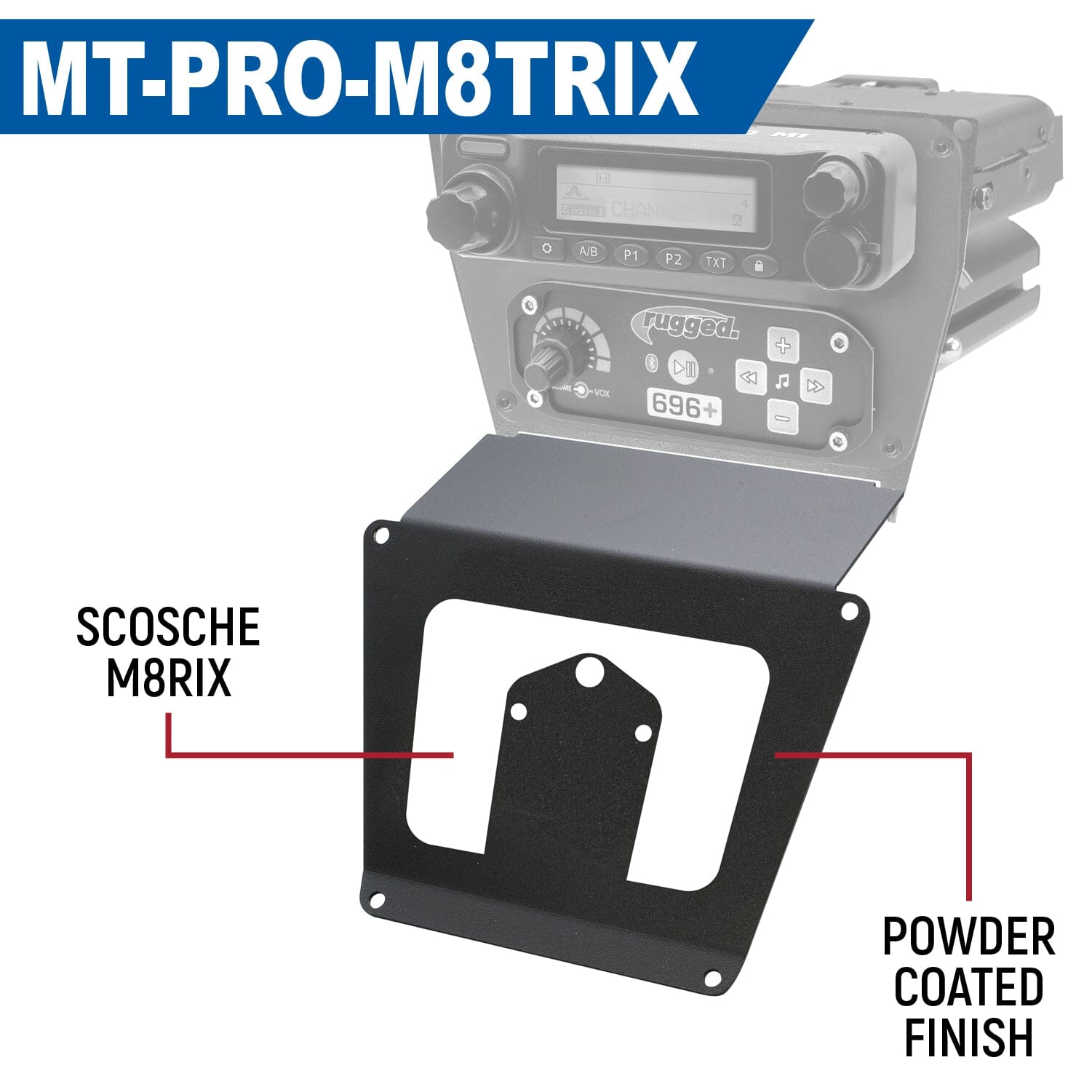 Polaris RZR PRO XP, Turbo R & PRO R Lower Accessory Panel - Dash Mount for Radio & Intercom | Off-Road UTV Accessories for Enhanced Communication & Convenience