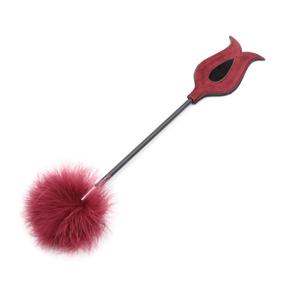 BDSM Tickler & Spanking Paddle for Adults - Sensual Flogger & Sex Whip for Couples Play - Red Adult Toy for Women & Men - Perfect for Bedroom Bondage, Roleplay & Sensual Exploration
