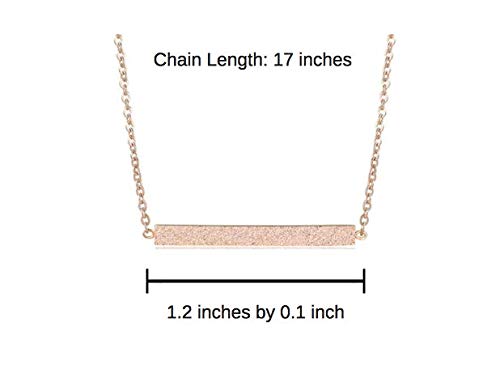 Minimalist Rose Gold Horizontal Bar Necklace for Women - Elegant Layering Jewelry for Everyday Wear, Date Night & Special Occasions