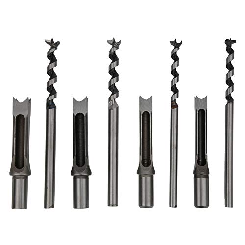 Walfront 4pcs 14-19mm Square Hole Drill Bit Set - High Carbon Steel Woodworking Drill Bits for Cabinet Making, Furniture Assembly & DIY Projects