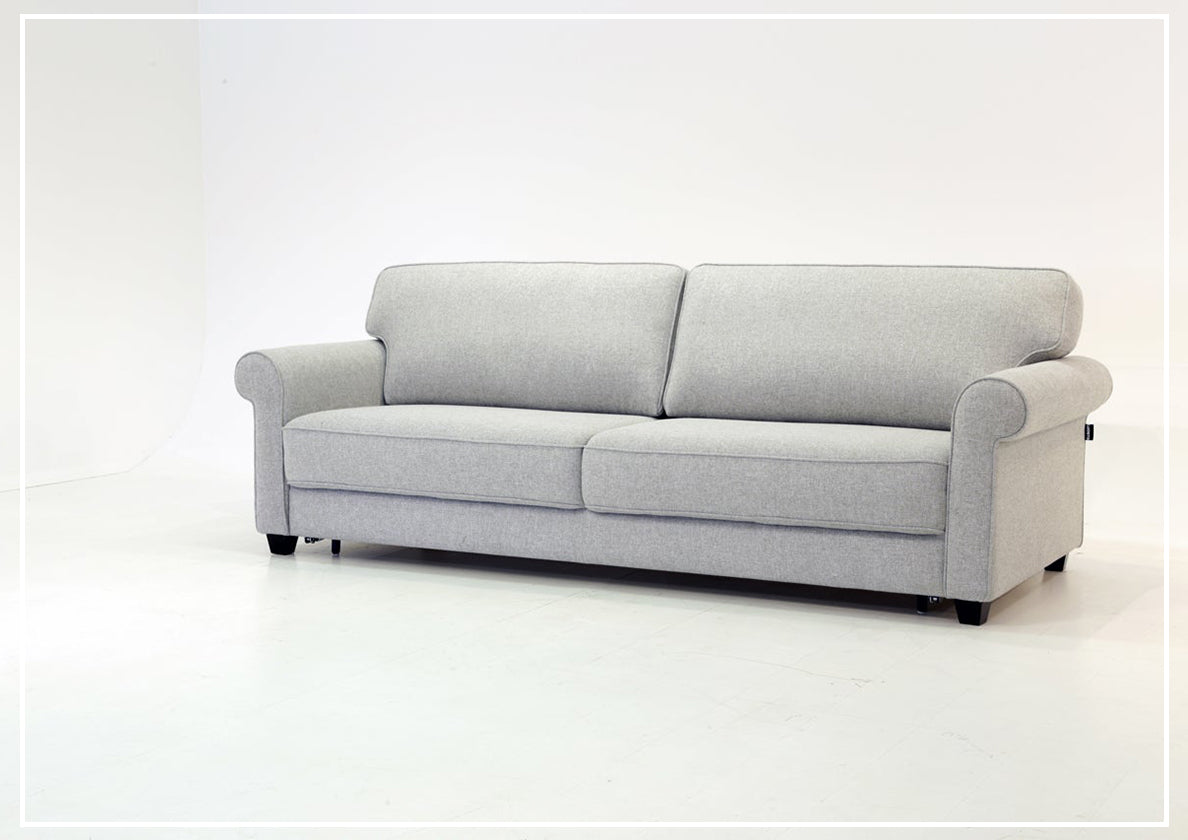 Luonto Casey Fabric Sofa Sleeper - Convertible Sleeper Sofa Bed with Walnut Legs in Multiple Sizes (Queen, Full, Twin) - Perfect for Small Apartments, Guest Rooms & Home Offices