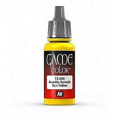 Vallejo Game Color Sun Yellow 72.006 - Miniature Paint for Wargaming & Tabletop Models - Perfect for Fantasy Figures