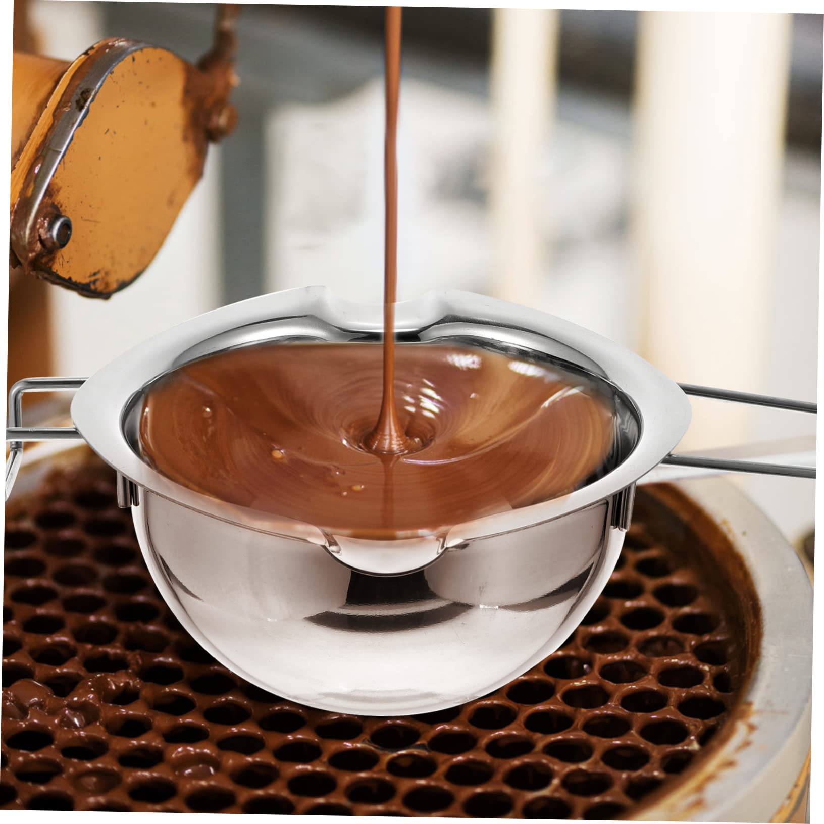 Stainless Steel Chocolate Melting Pot Set - Double Boiler for Cheese, Candle Wax, Sauce & Milk Warmer - Perfect for DIY Candles, Fondue, Baking & Crafting
