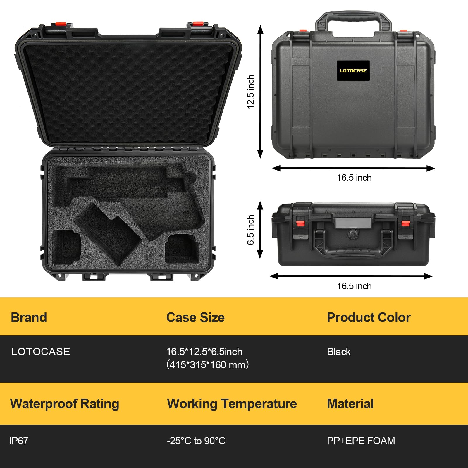 Heavy-Duty Tool Case for Dewalt Sawzall Reciprocating Saw - Waterproof Storage Box Compatible with Dewalt 20V Max DSC367/DSC387 & Battery/Charger (Case Only) - Perfect for Jobsite, Construction & DIY Projects