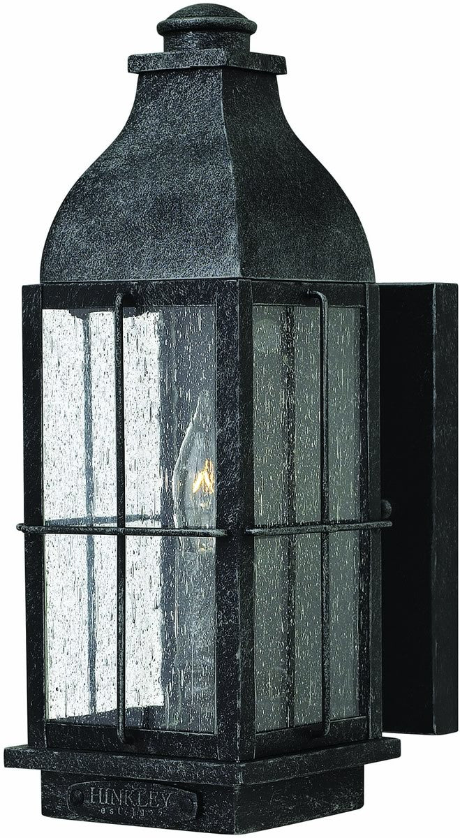 13H Bingham 1 Light Outdoor Wall Light Greystone - Weatherproof Exterior Sconce for Porch, Patio, and Garden Lighting