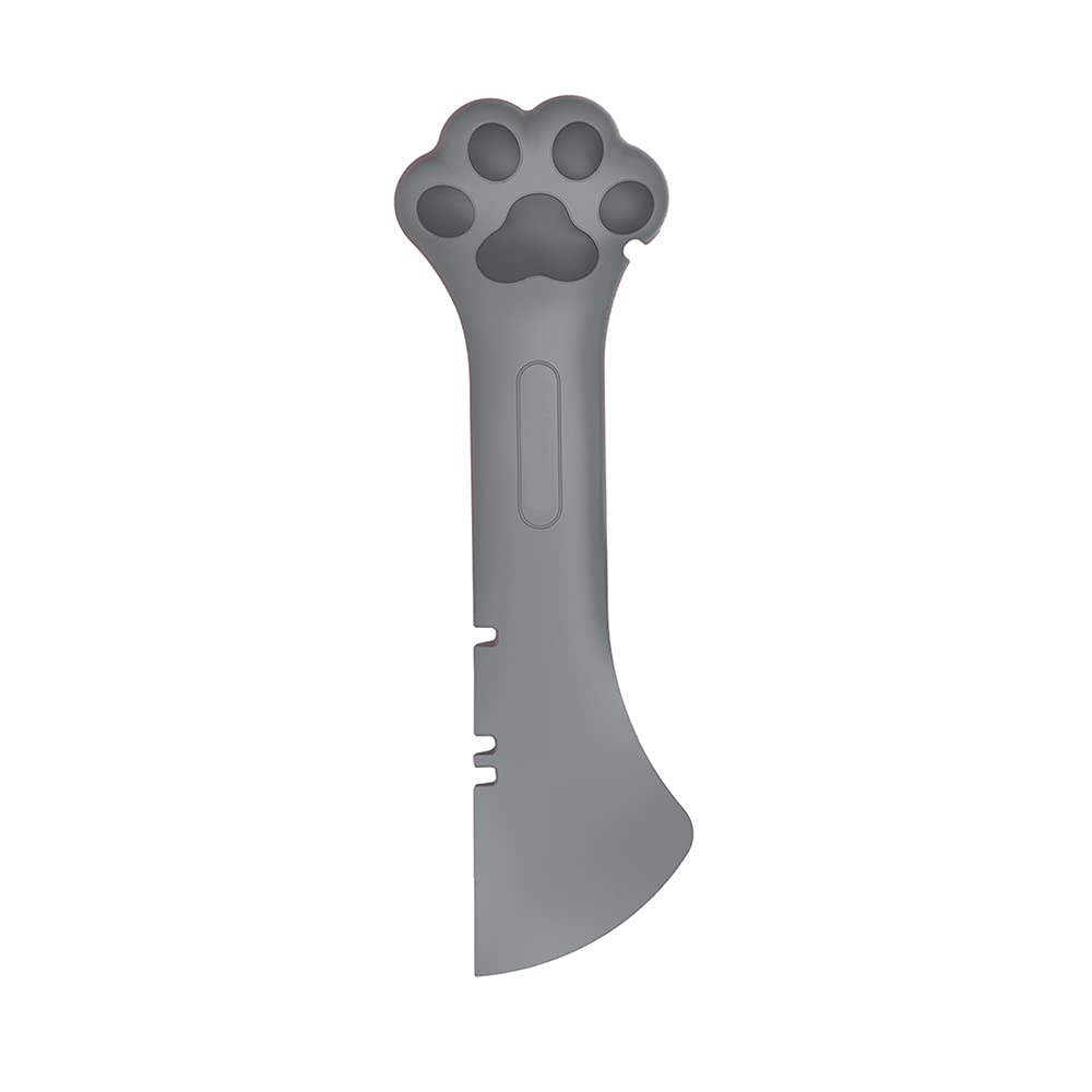 **CUITIBI Small Spoon for Short Cans - Cat & Dog Food Spoon, Wet Food Scoop with Manual Can Opener (Gray) - Perfect for Pet Feeding & Travel**