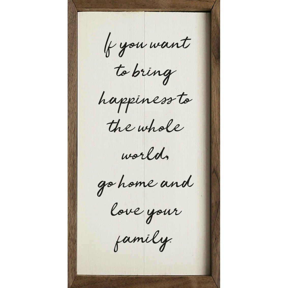 Bring Happiness Wood Framed Print - Inspirational Wall Art for Home & Office Decor - Perfect for Living Room, Bedroom or Gift Giving