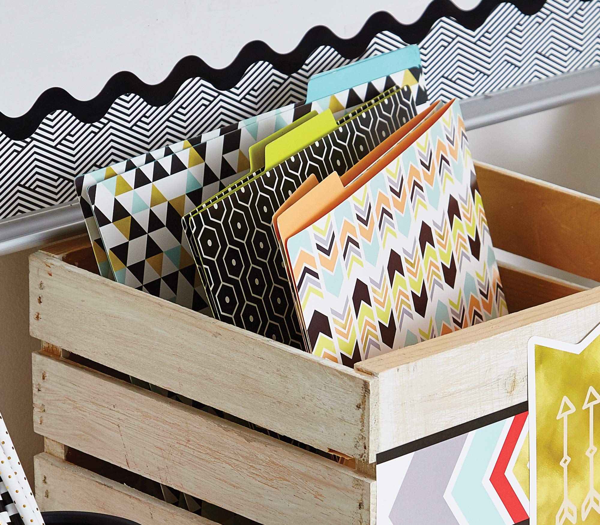 Carson Dellosa 6-Pack File Folders with Pockets - Paper Organizers for Filing Cabinet & Desk - Classroom & Office Organization Supplies - Perfect for Teachers, Students & Professionals