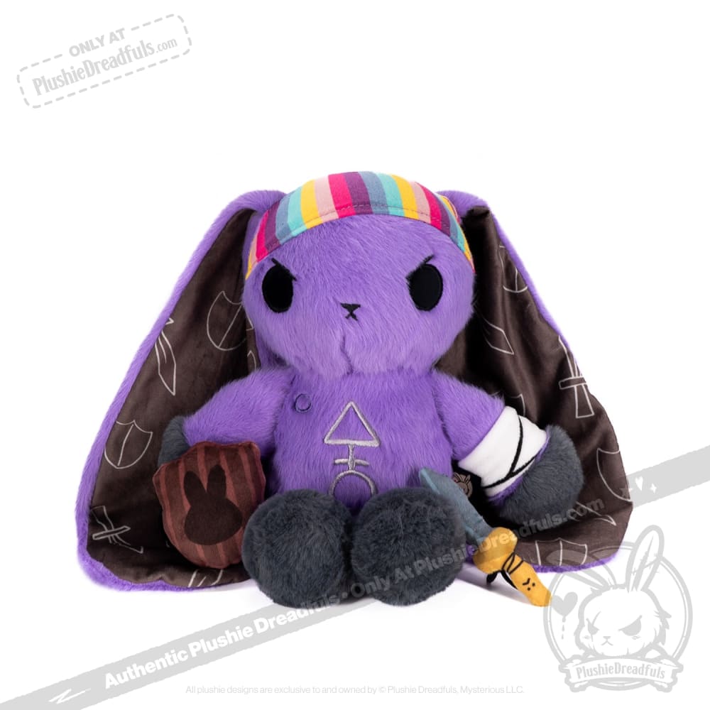 Plushie Dreadfuls Cancer Warrior Rabbit - Soft Stuffed Animal Toy for Comfort & Support | Chemo Gift, Hospital Companion, Emotional Support Plush