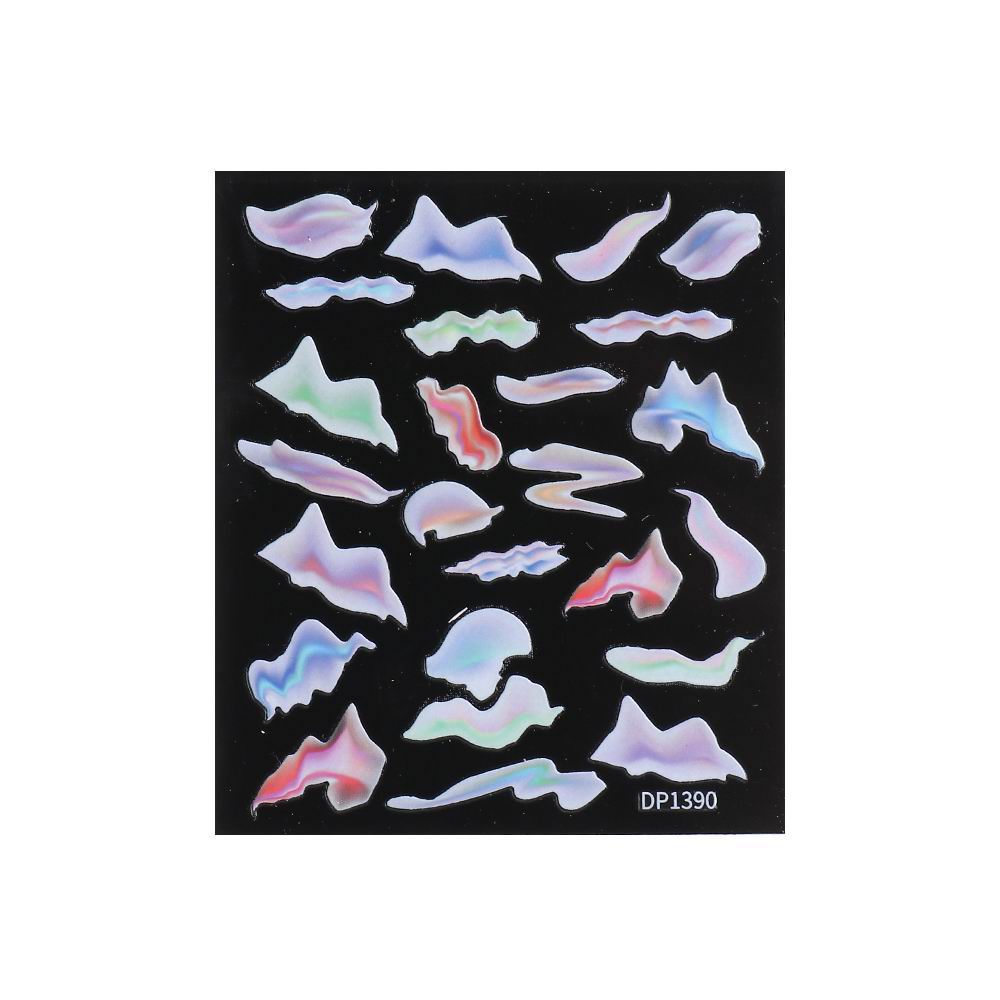 Vibrant Multicolor Nail Art Stickers - Self-Adhesive Nail Decals for DIY Manicure, Perfect for Parties, Weddings & Everyday Fashion