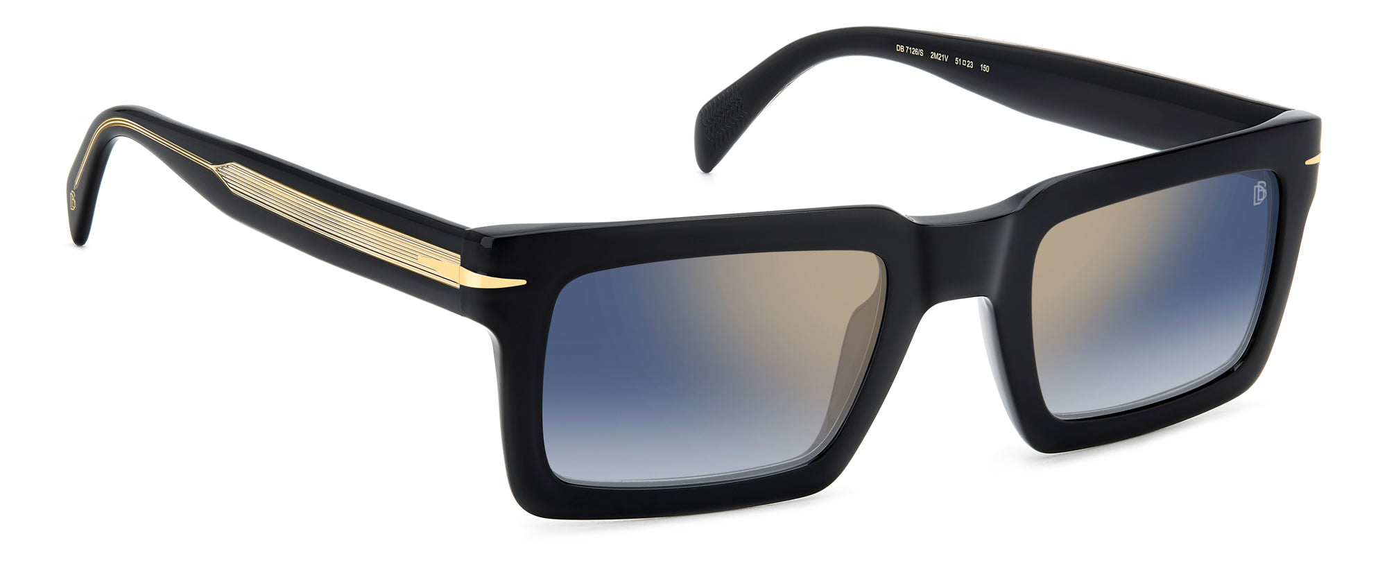 David Beckham DB7126/S Men's Sunglasses - Polarized UV Protection Aviator Style for Driving, Outdoor Sports & Fashion
