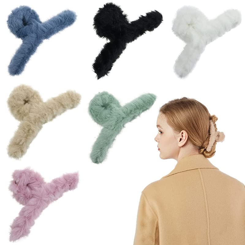 Shidara Non-Slip Hair Clips for Women - Strong Hold French Design Banana Jaw Barrettes, 6-Pack Hair Claw Clips for Thick Hair | Perfect for Work, Gym, and Everyday Styling