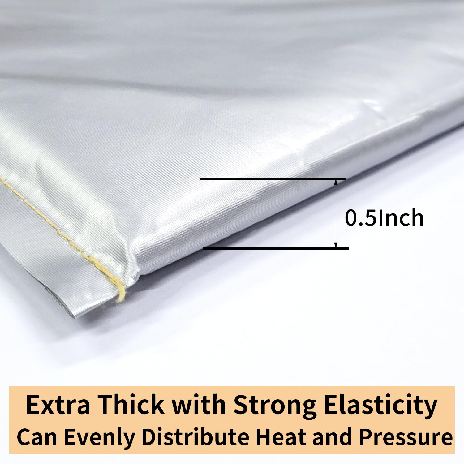4 Pack Heat Press Pillow Mat Bundle - 4 Size Silver Teflon Heat Transfer Pads for Sublimation, T-Shirt Printing & DIY Crafts (Perfect for Home & Small Business Use)