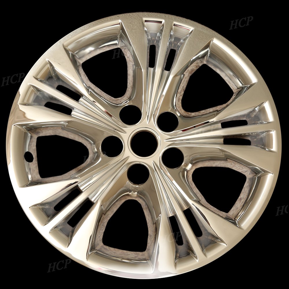 Overdrive Brands Chrome 18-Inch Hub Cap Wheel Skins for Chevrolet Impala 2006-2020 - Set of 4 Wheel Covers | Premium ABS Plastic & Chrome Finish | Enhances Vehicle Appearance for Sedans & Luxury Cars