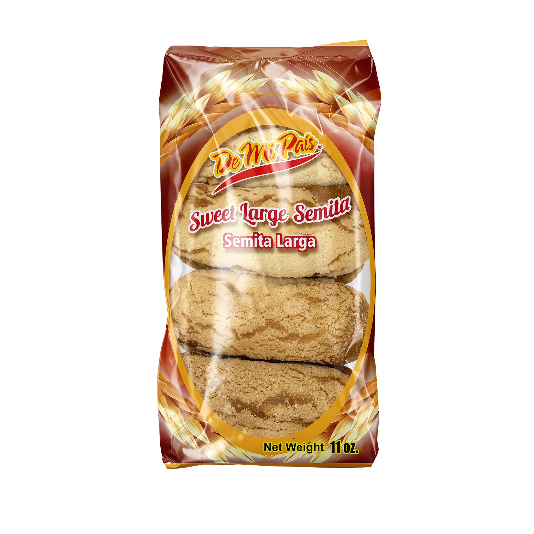De Mi Pais Semita Larga 11oz | Sweet Long Bread 11oz (10 Pack) | Perfect for Breakfast, Snacks & Latin American Cuisine