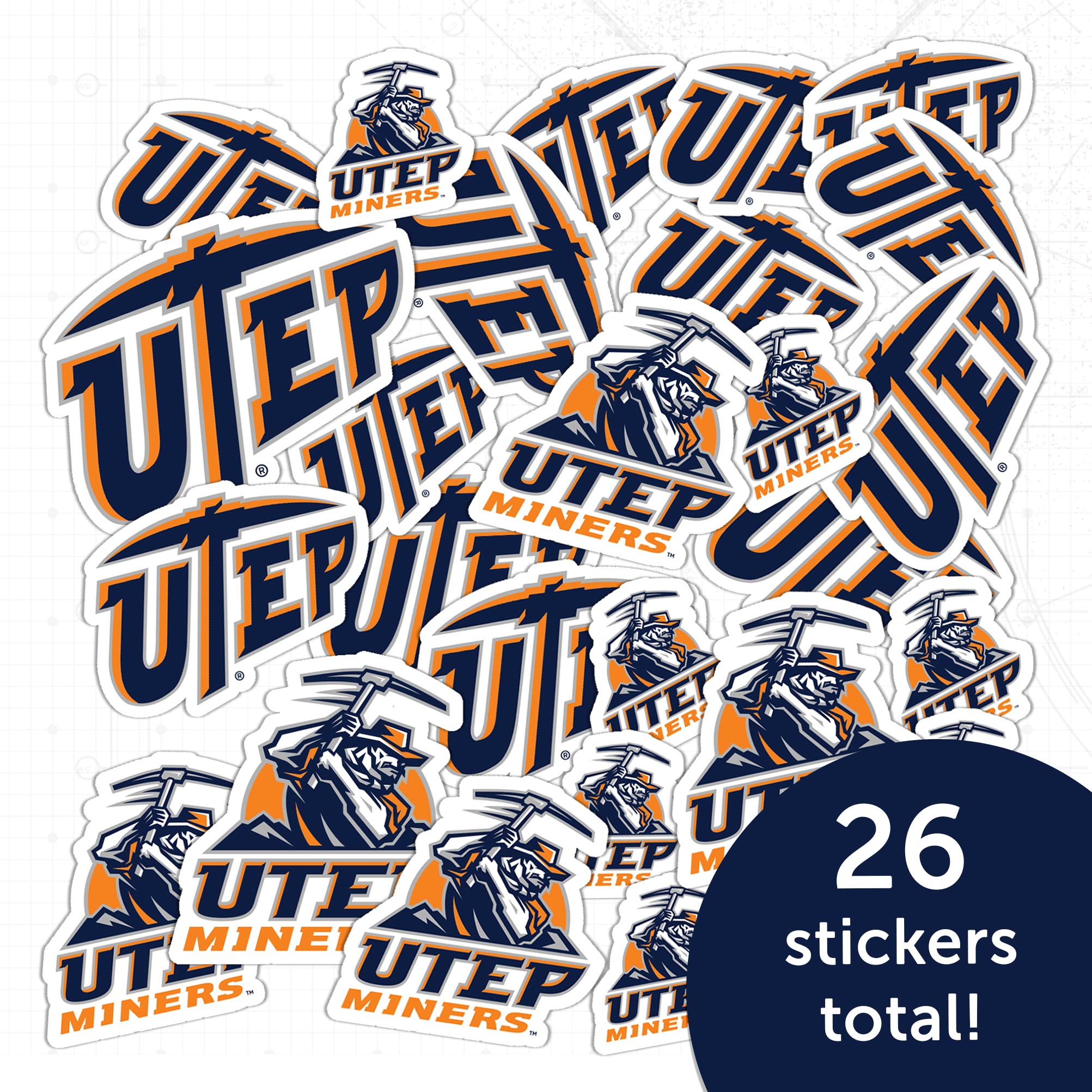 UTEP Desert Cactus Vinyl Decals - Waterproof Stickers for Laptop, Water Bottle, Car & Scrapbooking - University of Texas at El Paso Miner Pride Decals - Perfect for School Spirit & DIY Crafts
