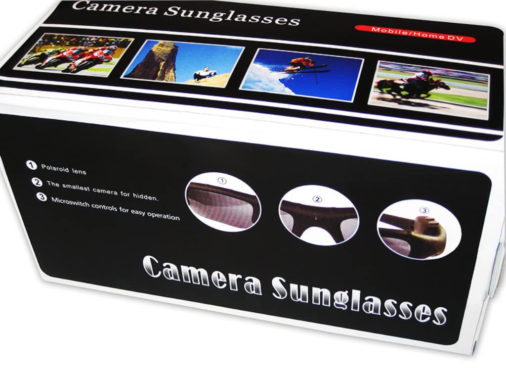 iSee Spy Cam Sunglasses with Hidden DVR Video Recorder - HD 1080P Recording, Rechargeable Sunglasses Camera for Covert Surveillance, Security & Outdoor Adventures